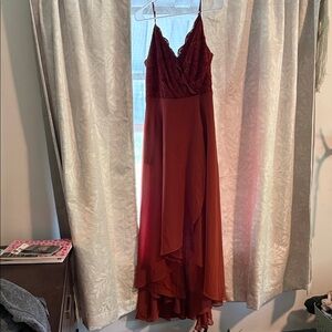 Elegant Red Evening Gown